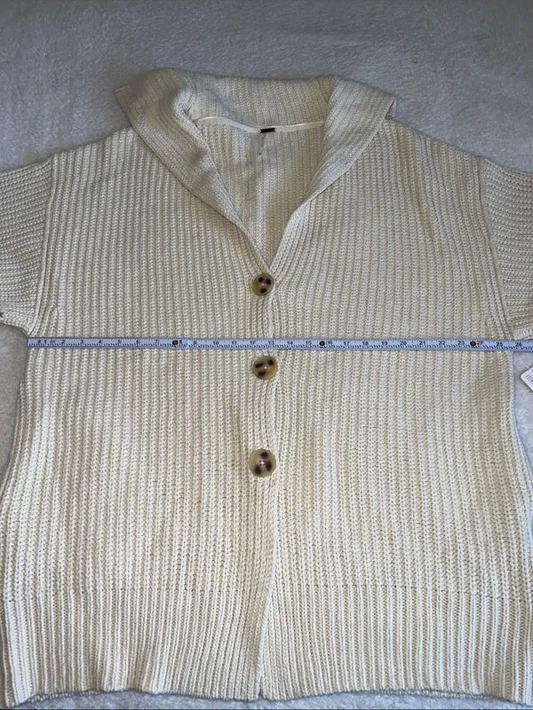 Free‎ People Swim Too Deep Chunky Knit Slouchy Cardigan Boho XL NWT - Image 4