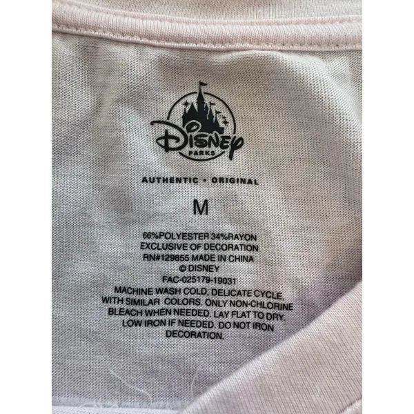 Walt Disney World Parks Pink Purple Sequin Mickey Mouse Short Sleeve Shirt Sz Sm - Image 7