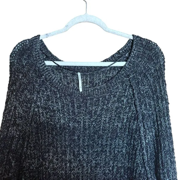 Free People Tunic Sweater Womens Large Multicolor Chunky Pullover Sweatshirt - Image 2