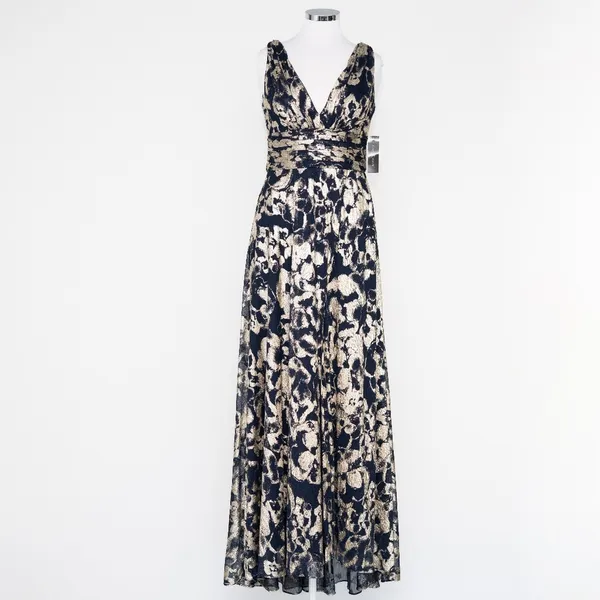 Betsy & Adam - Foil Print Sleeveless Mesh Gown‎ - Image 2