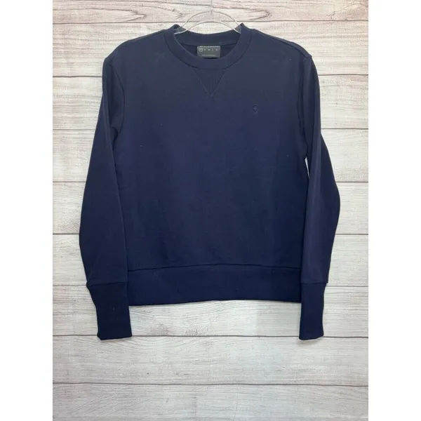 Figs Women’s Scrub Top Crew Neck Sweater, XS Navy Blue - Image 2