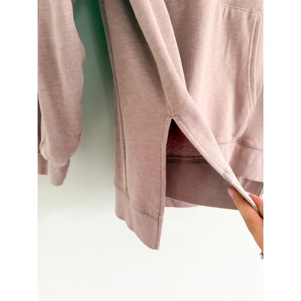 Z Supply | Oversized Half Zip Pullover Sweatshirt Mauve Pink | Sz M - Image 4