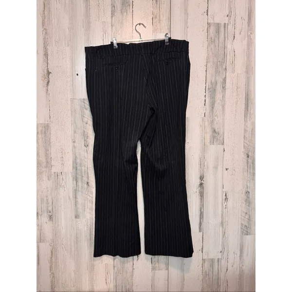 Black Pinstripe Dress Pants Women’s Size 20WT Career Work Straight Leg Trousers - Image 8