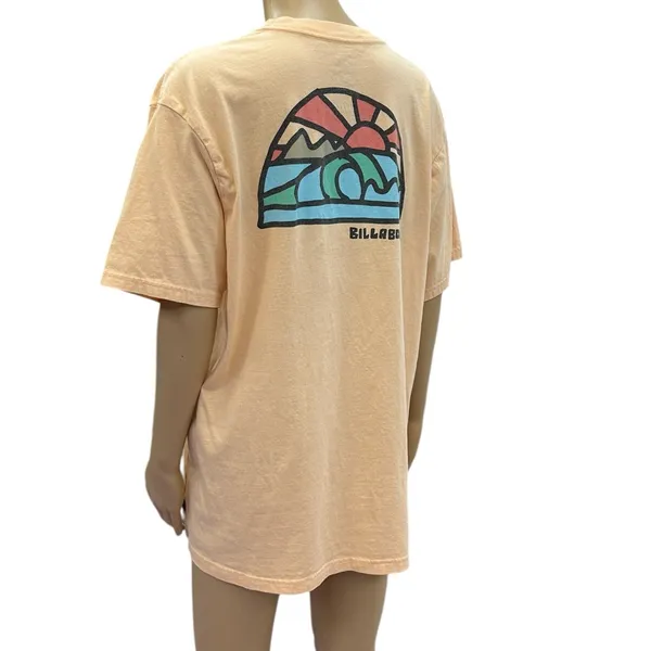 Billabong Adventure Division Organic Cotton Graphic Tee Pastel Orange Unisex XL - Image 5