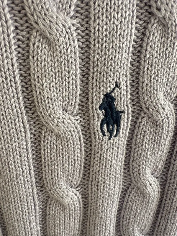 Polo by Ralph Lauren Women's Lavender Cable Knit Sweater Size XS - Image 3