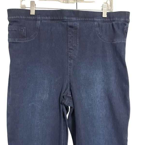 Spanx Twilight Tonal Jean Leggings Dark‎ Indigo Skinny Pull On 1X Tall - Image 3