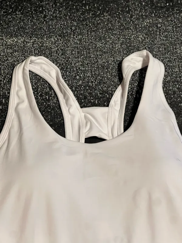 Womens 1X NWT White Sleeveless Active Classic Exercise Dress - Image 3