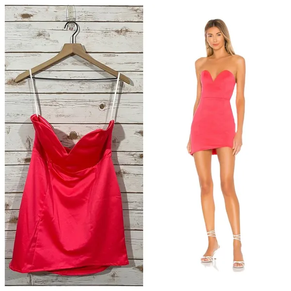 NWT Superdown Lilianah Sweetheart Mini Dress - Pink - XL - Image 4