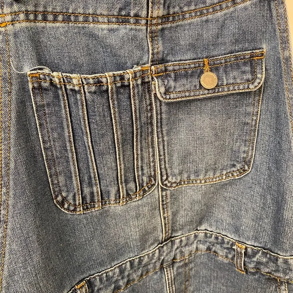 Boom Boom Jeans Women’s Blue Denim Overalls size large - Image 4