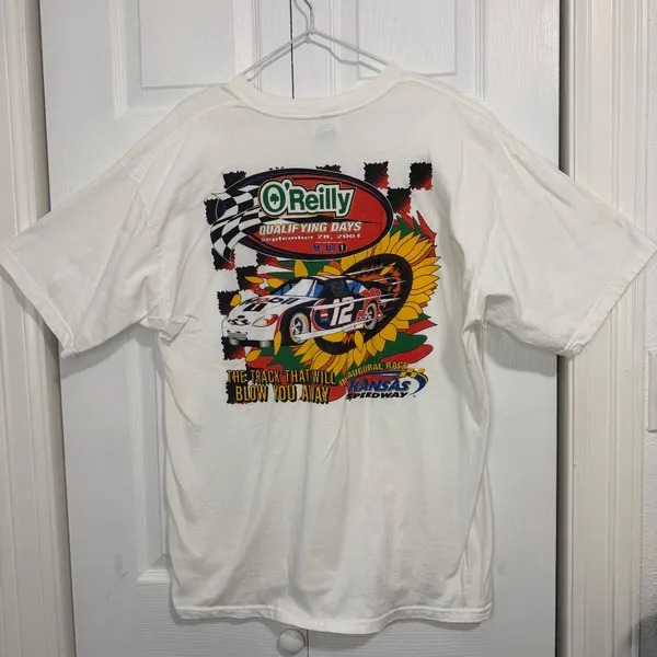 Vintage 2001 Gildan O'Reilly Racing Car Crewneck T-Shirt XLarge - Image 2