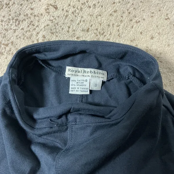 Royal Robbins Mock Neck Long Sleeve Top Womens S Tactel Black Gorpcore - Image 5
