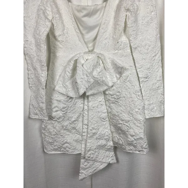 Lulus White Jacquard Elevated Icon Mini Dress Sz.M NWT - Image 14