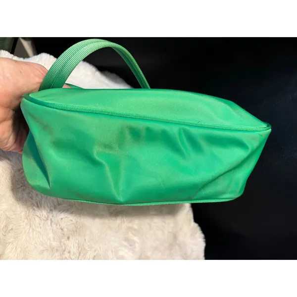 Kate Spade New York Green Nylon Shoulder Bag Small Top Zip Handbag - Image 6