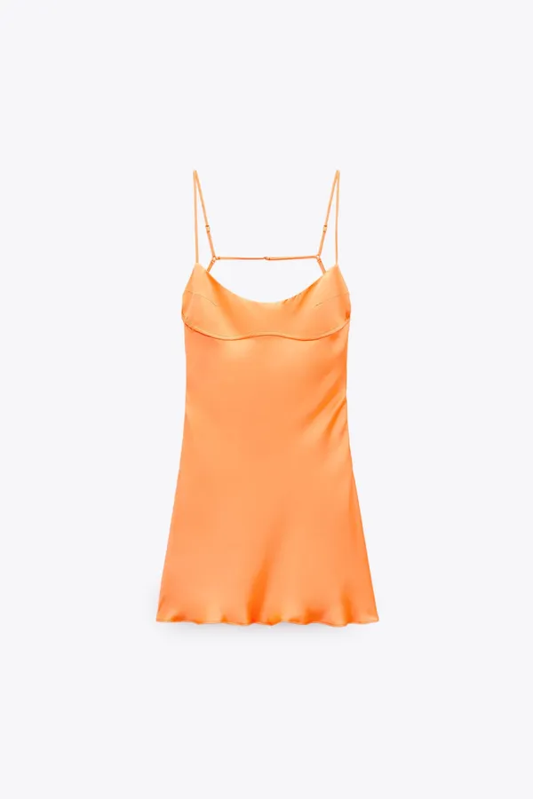 Zara Butter Yellow Halter Maxi Dress with Plunging Neckline Scarf Wedding Party - Image 6