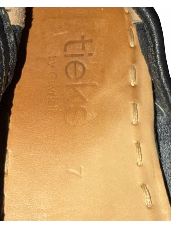 Tieks By Gavrieli Matte Black Leather Ballet Flats 7 Foldable Slip On Shoes - Image 5