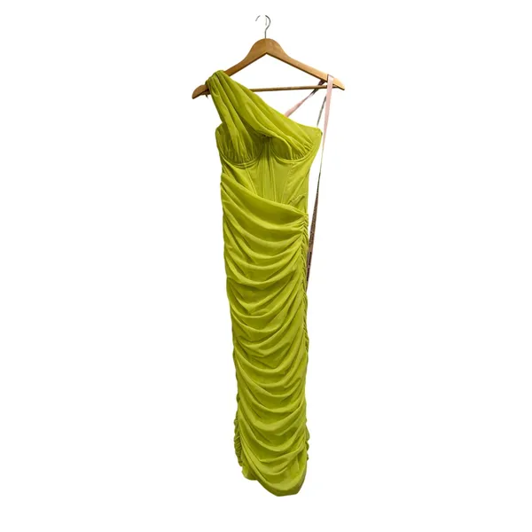 House of CB Valentina Lime Asymmetric Cutout Corset Midi Girls Night Dress NWT S - Image 2