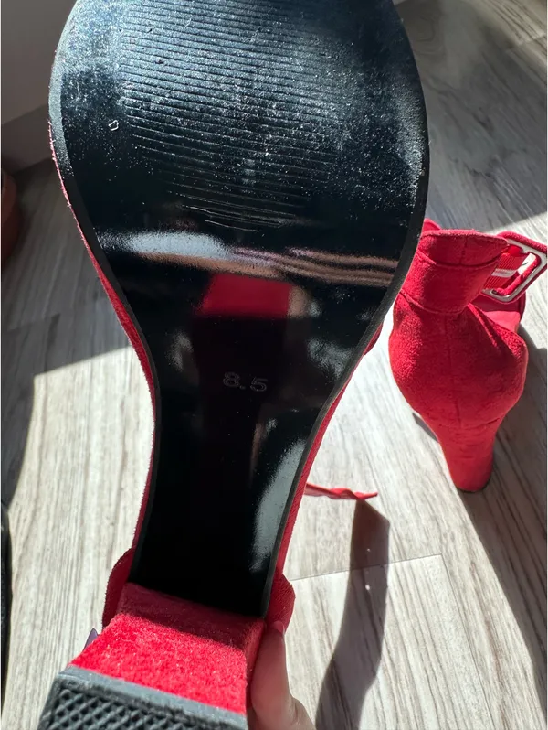 Red fabric heels 3 - Image 4