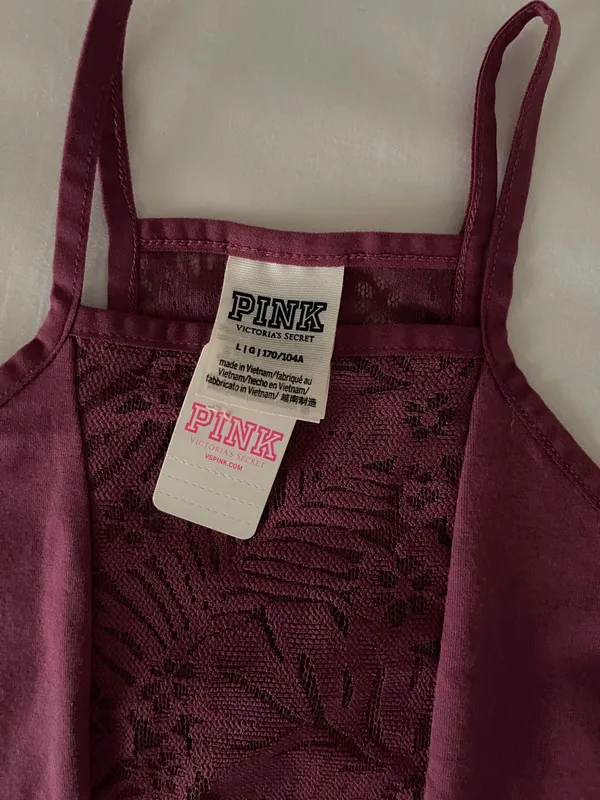 VS PINK Deep Berry Halter Lace Bodysuit NWT 🍓✨ - Image 10