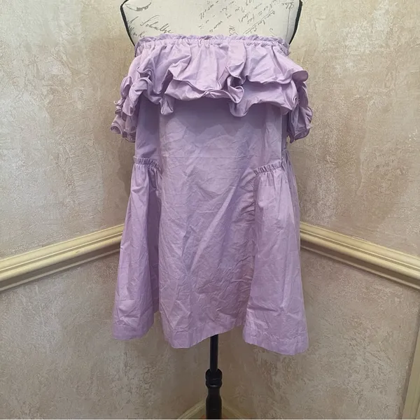 Free People Have A Thing For You Mini dress in Lavender Fields 100% Cotton Sz M - Image 3