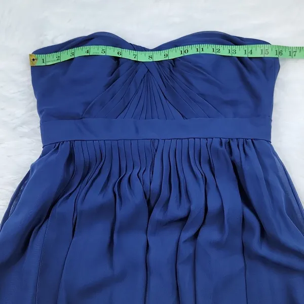 Jenny Yoo‎ Aidan Convertible Bridesmaid Gown Sz 6 Navy Strapless Sweetheart Neck - Image 11