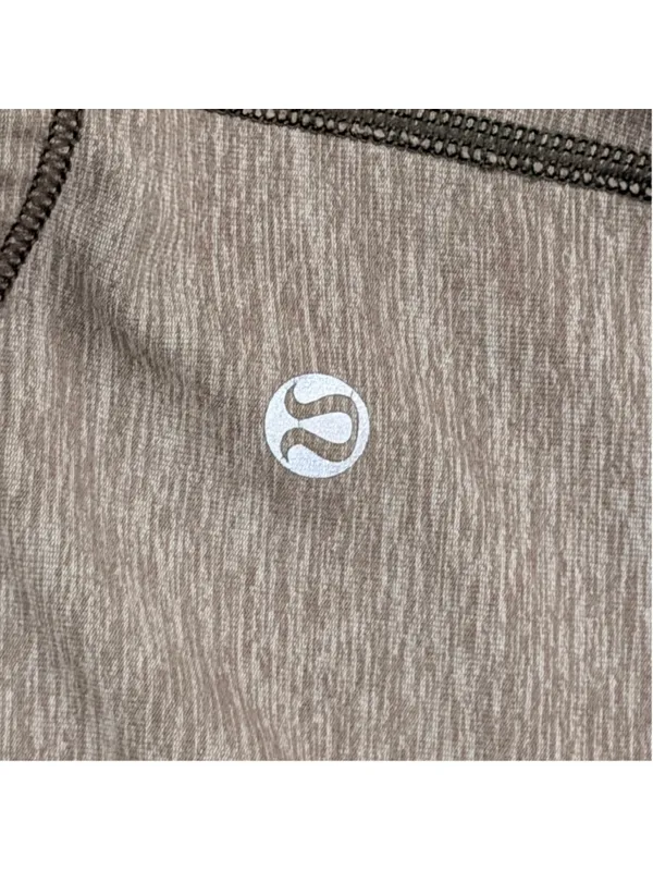 Lululemon Women’s Size 8 Long Sleeve Athletic Top Gray Black b13 - Image 4