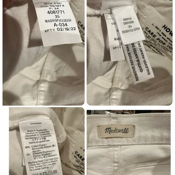 Madewell perfect vintage straight stretch jeans tile white ripped knee 25 - Image 10