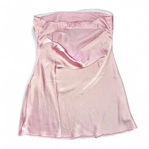 Princess Polly Pink Strapless Satin Mini Dress Size 12 Y2K Party Clubwear - Image 4