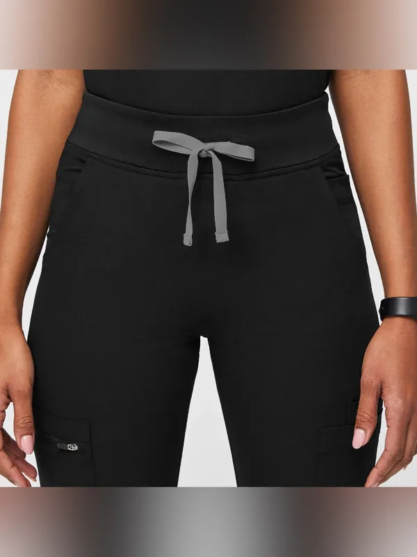 FIGS Yola High-Rise Slim Scrub Pant - Black - XS - Image 4