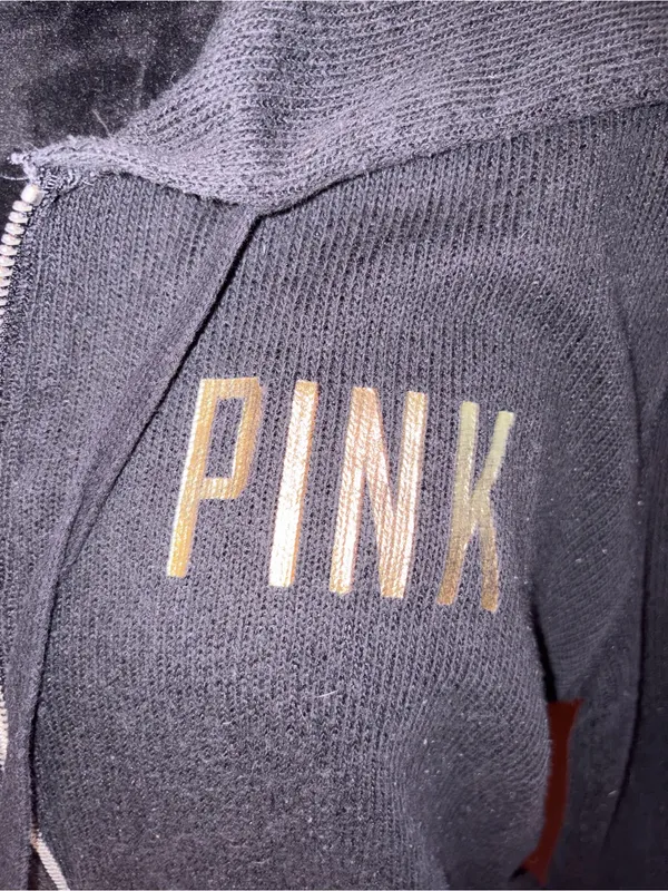PINK Victoria's Secret Y2K sequin zip-up with oversized hood + sleeves - Image 5