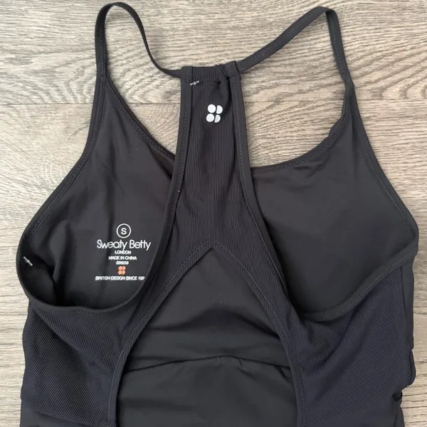 Sweaty Betty Aqua Xtra Life Performance Swimsuit S Black One Piece Racerback NWT - Image 8