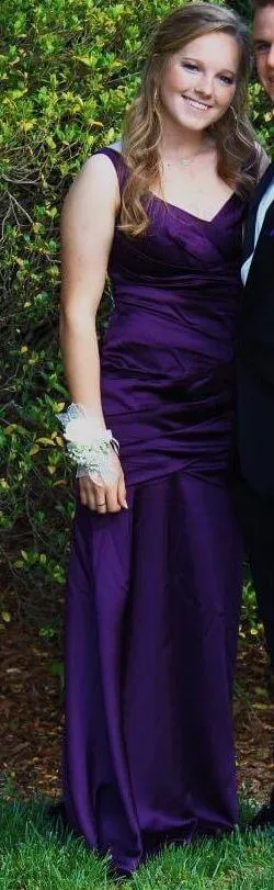 David's Bridal Purple Formal Floor Length Dress - Image 3