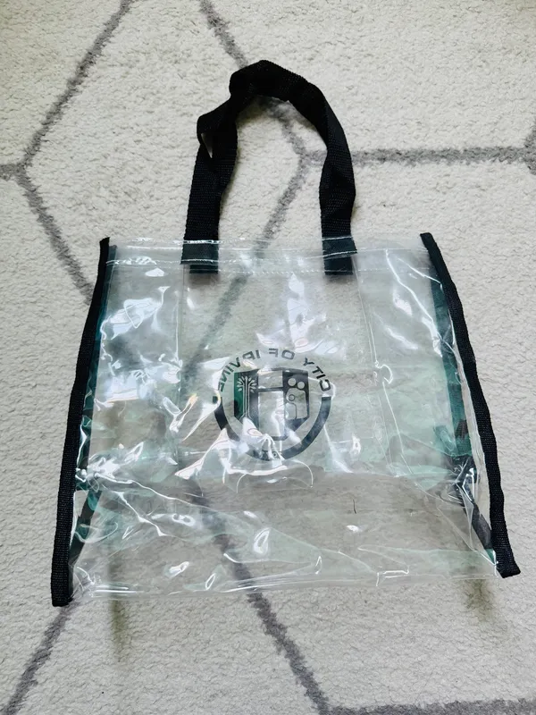 daisy chain x city of irvine exclusive clear plastic tote bag, brand new - Image 2