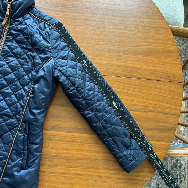 Rafaella Weekend Equestrian‎ Style Navy Diamond Quilted Jacket Petite Medium PM - Image 15