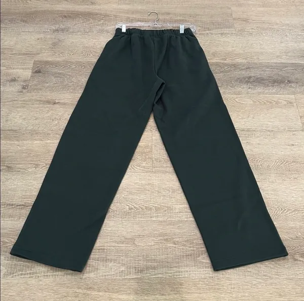 Skims cotton Fleece Classic Straight Leg pants in Spruce - Image 2