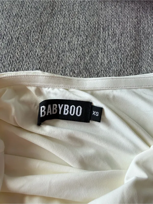 Babyboo White Maxi With Side Cutout and Tie - Image 4