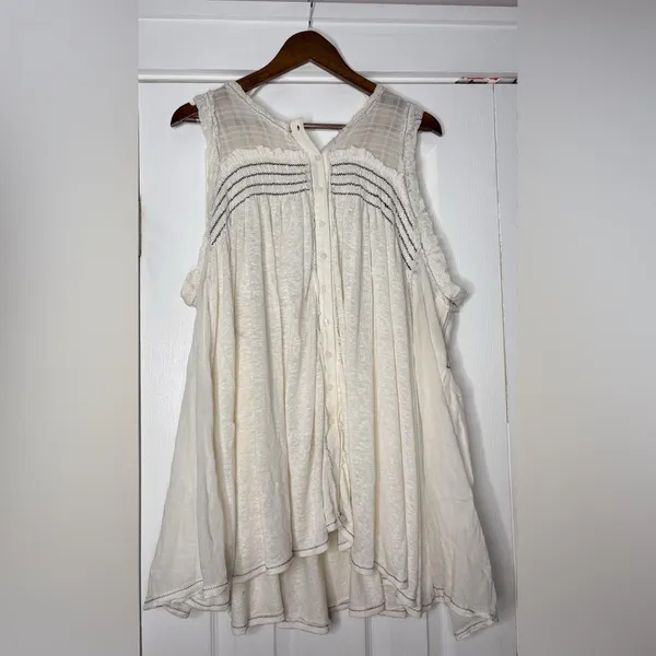 Free People Sleeveless Sea Breeze Tunic‎ Small Oversized EUC - Image 3