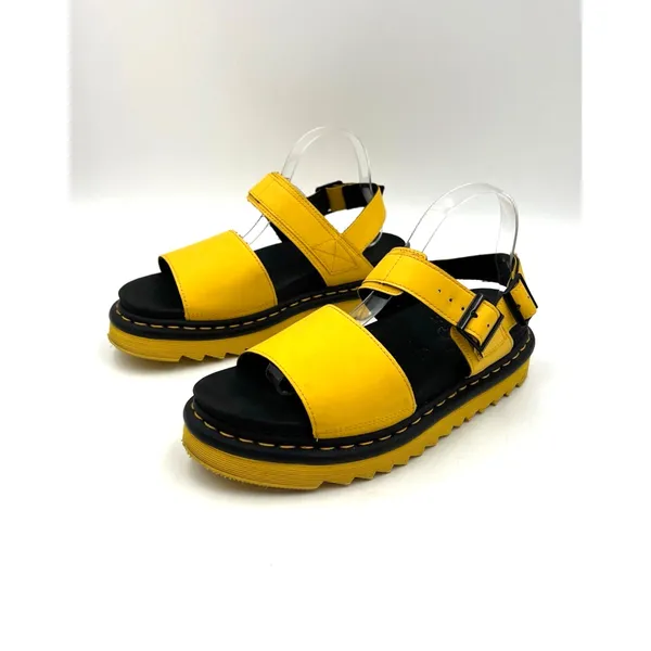 Dr. Martens Voss Leather Strap Sandals Yellow - Image 10