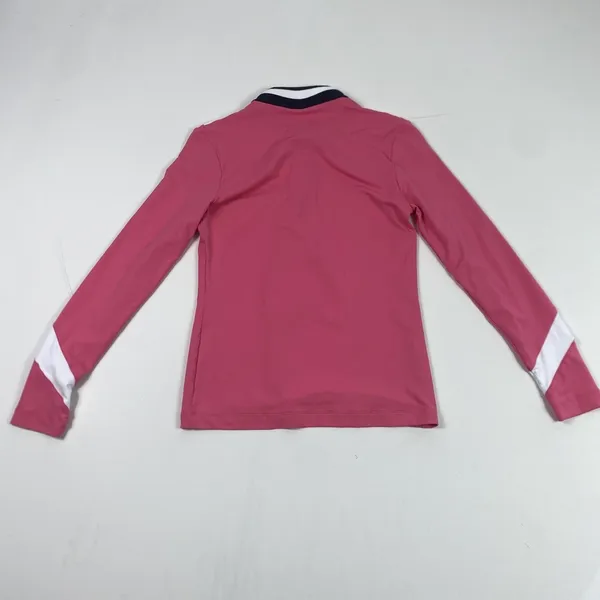 LOHLA SPORT Pullover Womens Small Pink‎ Quarter Zip Chevron Golf Long Sleeve - Image 9