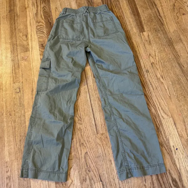 Abercrombie & Fitch Olive Green High Rise Cargo Pants Straight Leg Size 27/4 - Image 4