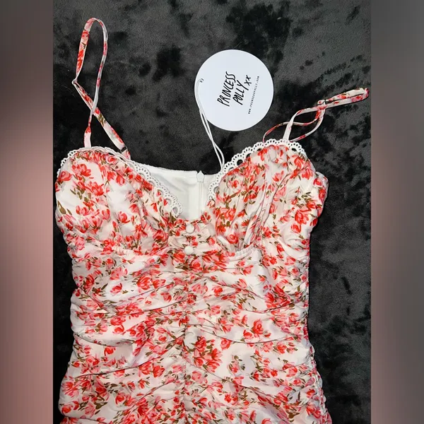 Princess Polly Cael Pink Floral Mini Dress Size 0 New with tag - Image 7