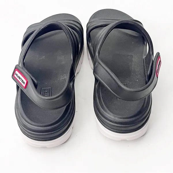 HUNTER Bloom Algae Foam Black Adjustable Straps Sandals Women’s 7 Beach Hiking - Image 6