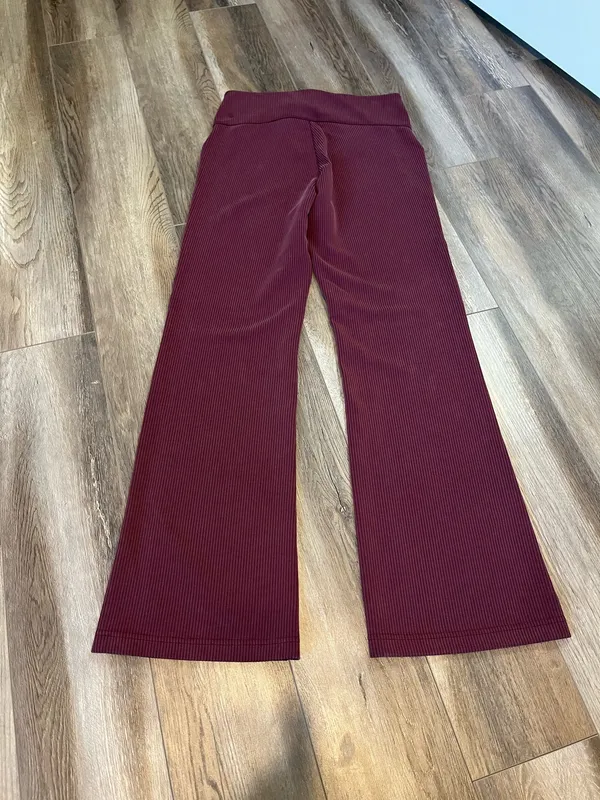 Lululemon Ribbed Softstreme Flared Pants in Garnet Red - Image 4