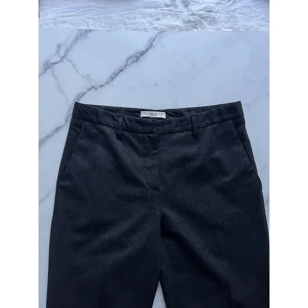 Prada Charcoal grey Wool Pants Italy Size 4 Minimalist quiet luxury trousers - Image 5