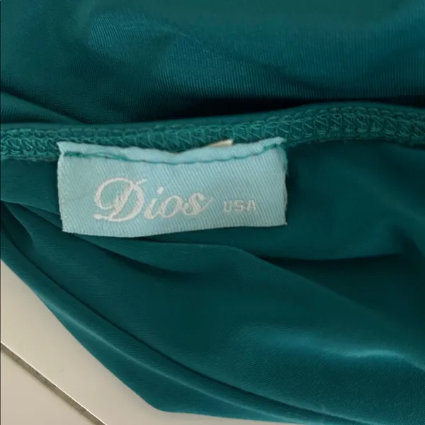 Stunning Teal Blue Y2K Halter Top with Gold Sequins - Image 7