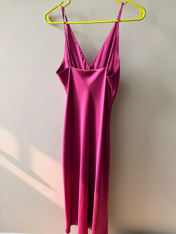 Satin dress Purple - Image 3