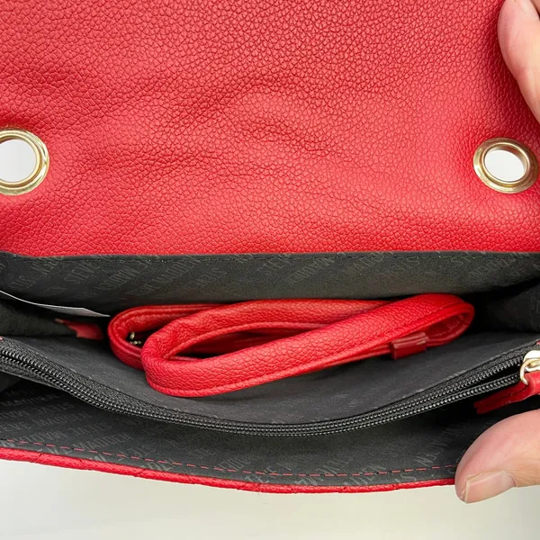 Steve‎ Madden Crossbody Bag Quilted Faux Leather Gold Chain Strap Going Out Chic - Image 11