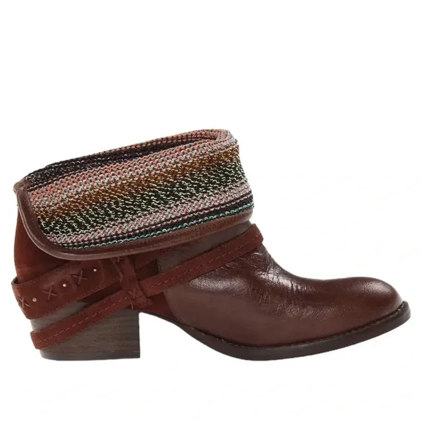 The Sak Women's Harper Leather Boho Ankle Boot Bootie Brown Size 8 - Image 13