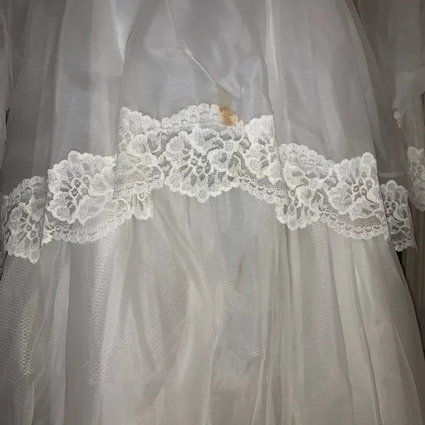 70s Prairie wedding dress White - Image 7
