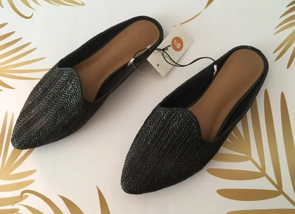 Black Woven Flats, Size 9 1/2 - Image 4