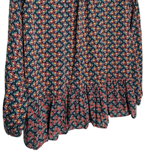 Anthropologie Maeve Janie Flounced Peasant Button Front Blouse Size 4 - Image 9